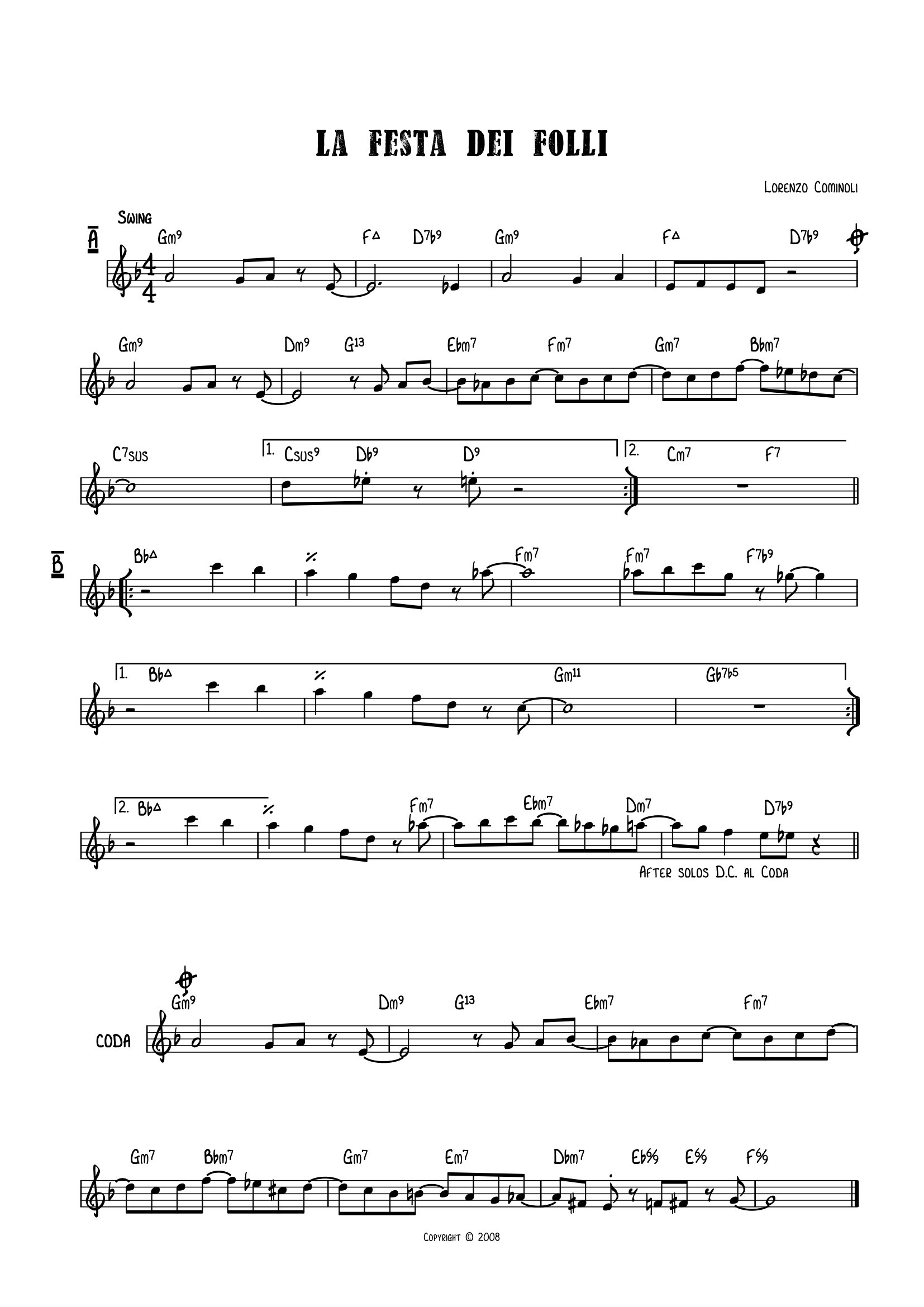 La festa dei folli - LORENZO COMINOLI